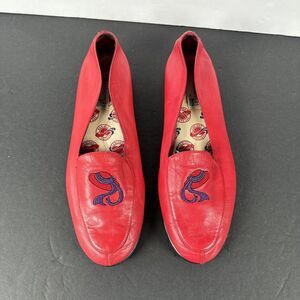 VTG Grashoppers by KEDS RED HAT SOCIETY shoes Red leather size 7.5 M PREOWNED‎